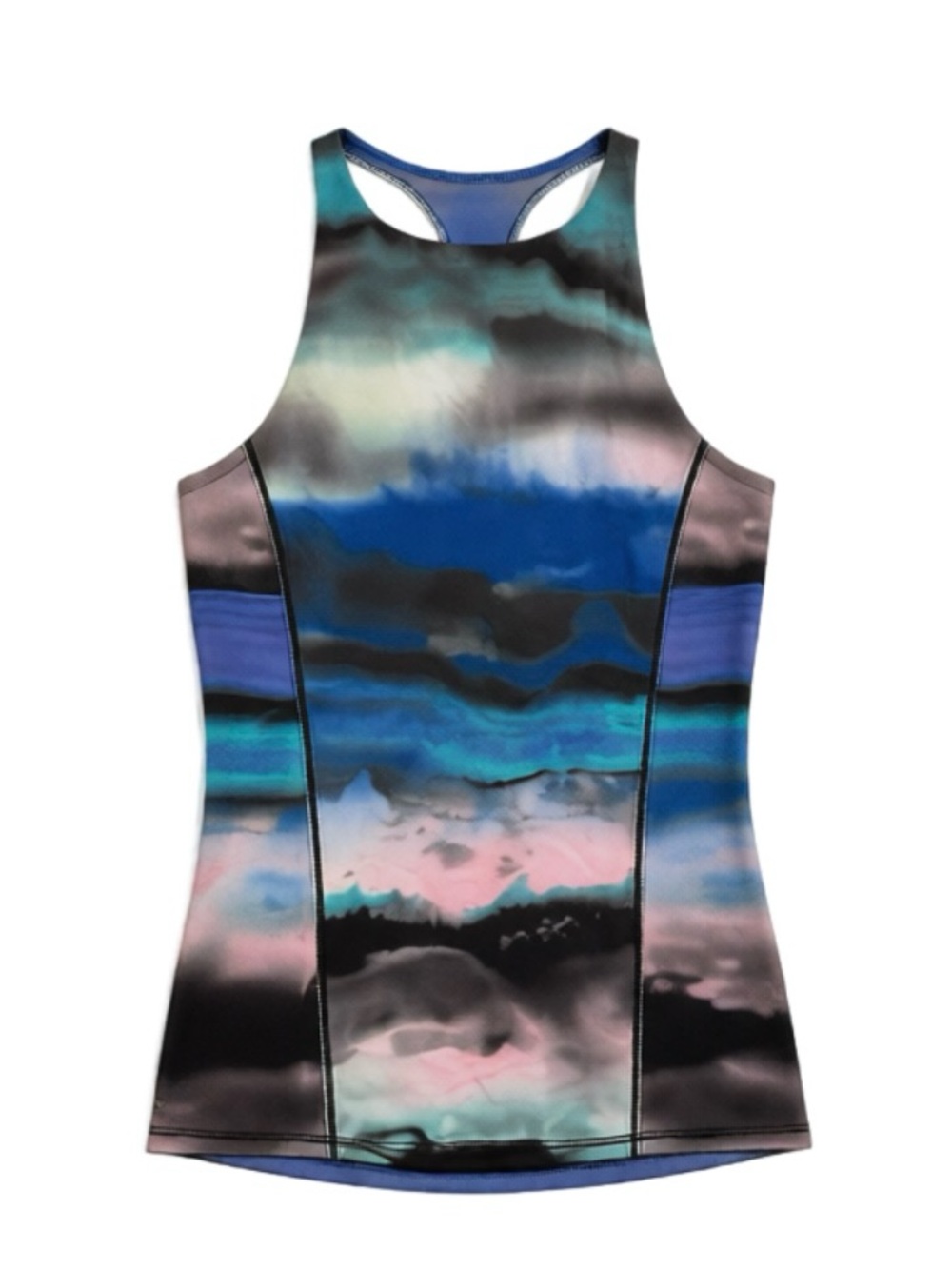 Ivivva by lululemon Girls’ Size 8 Abstract Blue Athletic Tank Top